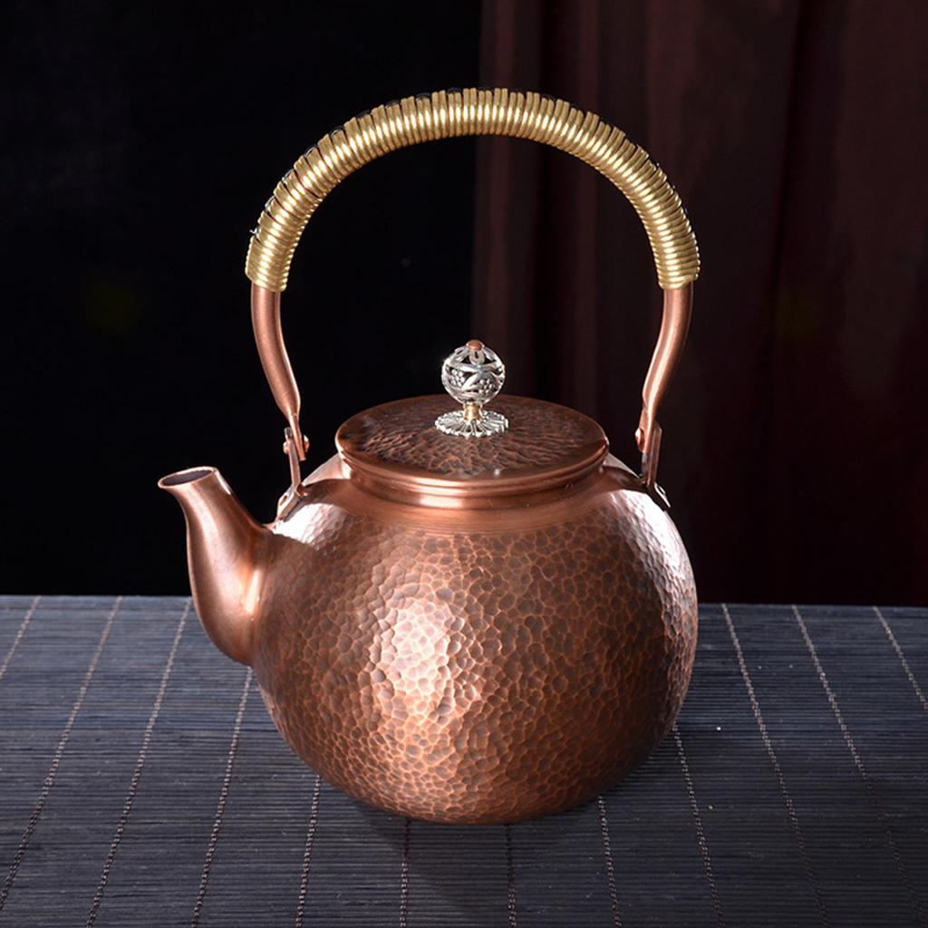 Кованый медный чайник для кофе ручной работы в стиле ретро, чайник для плиты, кунг-фу для пикника на кухне