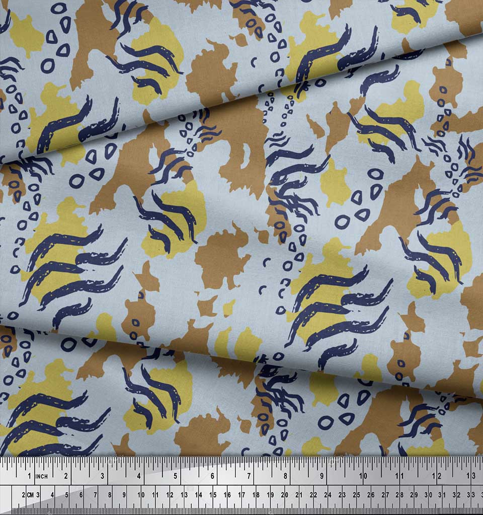 Soimoi Red Japan Crepe Satin Fabric Zebra & Leopard Animal Skin Print Fabric by the Metre 42 Inch