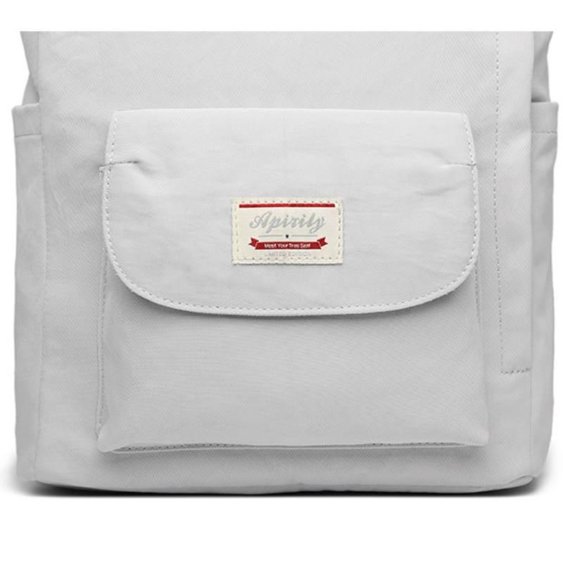 Новая модная женская сумка через плечо, простой стиль, повседневный рюкзак для ноутбука большой емкости, чистый цвет