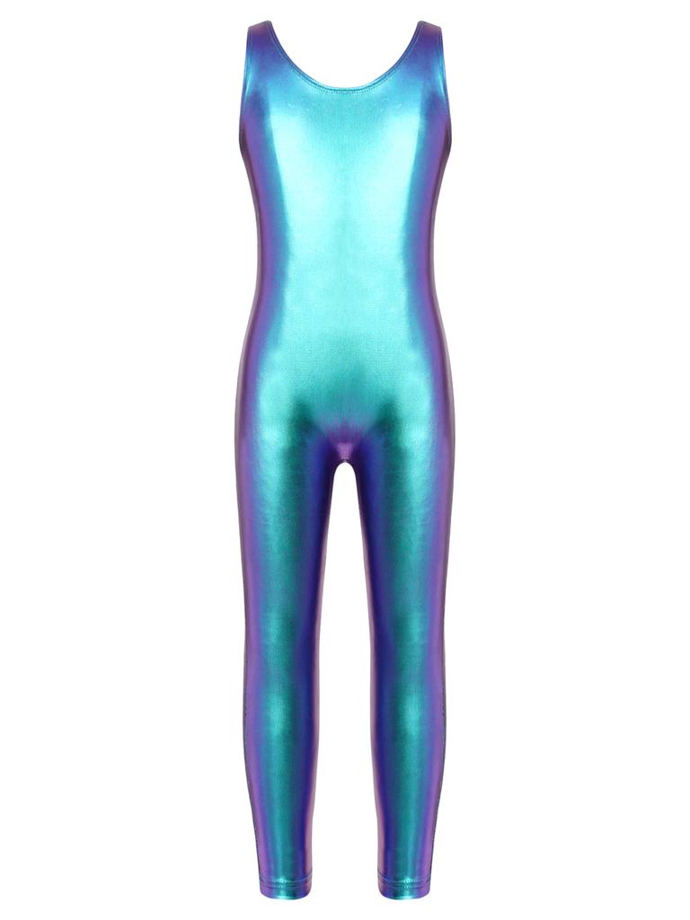 Kid Girls Ballet Dance Leotard Catsuit Gymnastics Full Body Jumpsuit Dancewear