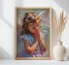 Pastel Angel Poster Pastel Angel Poster, 50X70 Cm, Black Aluminum Frame, 230 Gsm Matte Paper