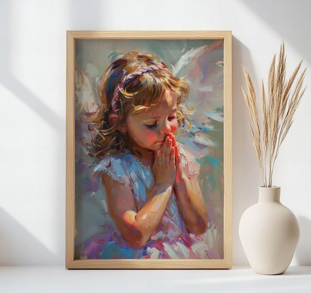 Pastel Angel Poster Pastel Angel Poster, 50X70 Cm, Black Aluminum Frame, 230 Gsm Matte Paper