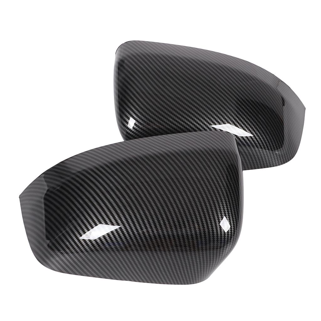2PCS Rearview Mirror Cover 5G0857537 ABS Plastic Replacement for Jeep Grand Cherokee 2011‑2019Carbon Fiber Style