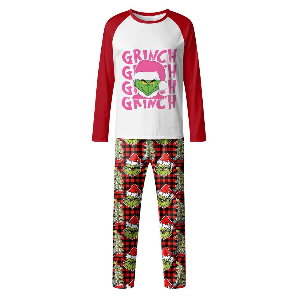 Family Matching Print Sets Pajamas Loungewear Outfits Family Matching Long Sleeve Tops+Pants Set