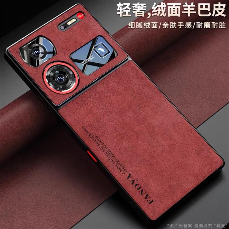 Case For Nubia Z70 Ultra Z60Ultra Z50 Matte Leather Back Cover For ZTE Nubia Z 70 Z60 Ultra Silicone Camera Protect Shell Bumper