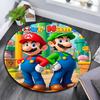 Custom Name,Mario&Luigi pattern round rug,Carpet Rug for Living Room Bedroom Playroom ,Non-slip Floor Mat,Holiday Gifts and Birthday Gifts.