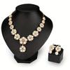 Exquisite Claw Chain Jewelry Set Luxury Necklace Earrings Set Pearl Necklaces Earrings  Women