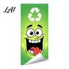 Holiday Trash Can Party Decorations Funny Cartoon Sticker Cute Big Eye Expression Decorative Removable PVC Stickers for Recycling Bins Adhesive