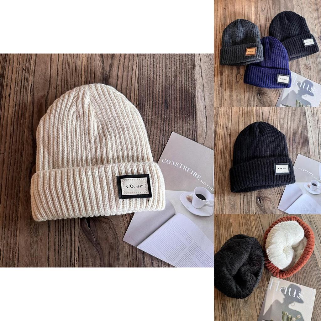 Style Woolen Beanie For Women And Men Thick Knit Cap With Wind Resistance For Autumn And Winter