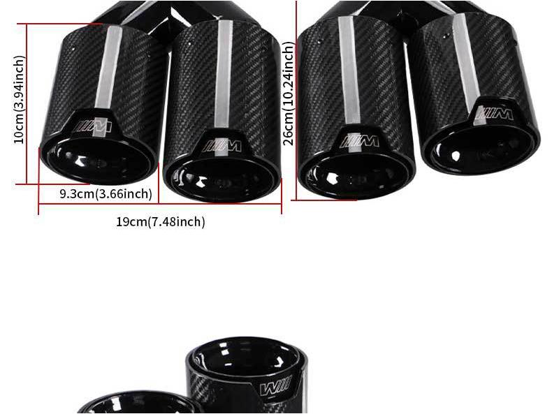 BMW Двойной карбоновый глушитель выхлопной трубы 63 мм