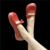 Fashion and Lightweight Retro Round Head Flat Bottom Shallow Mouth Single Shoes Women's 2025 New Summer One-pedal Soft-soled Mary Jane Shoes