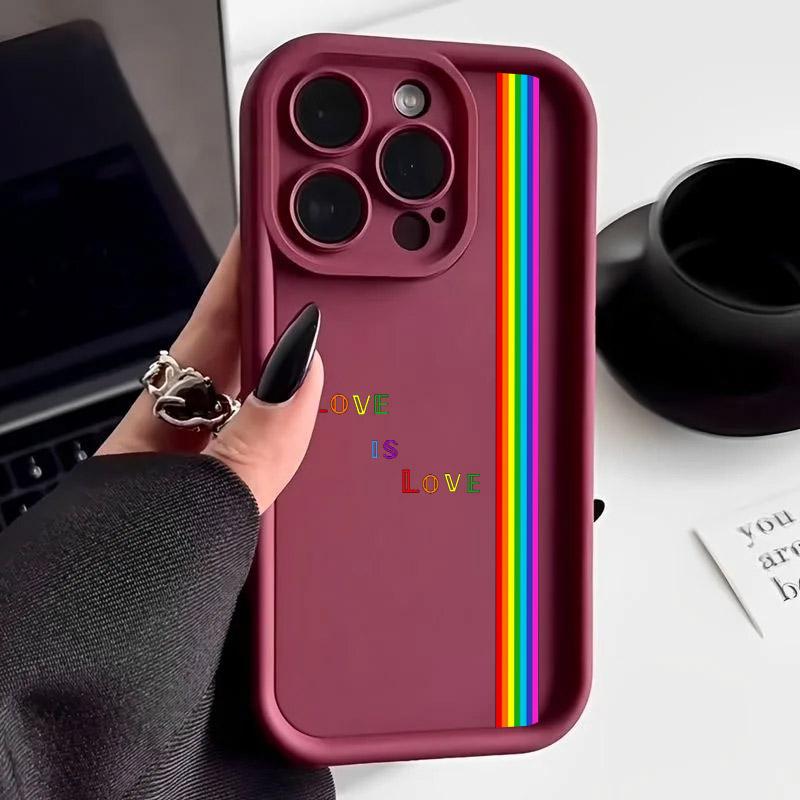 LGBT Rainbow Pride Flag Lesbians Soft TPU Case For iPhone 16 15 11 13 14 12 Pro Max 15 Plus Mini Case 16Pro Silicone Phone Cover