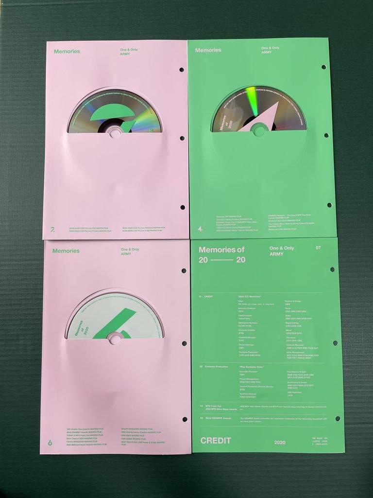 [USED] BTS Memories 2020 DVD Korean Edition Weverse Bonus Trading Card