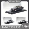 Почти настоящий 1:64 BMW 750iL E38 Черный Литой Автомодель Настольное Украшение Коллекционный Подарок на День Рождения Игрушка для Мальчика