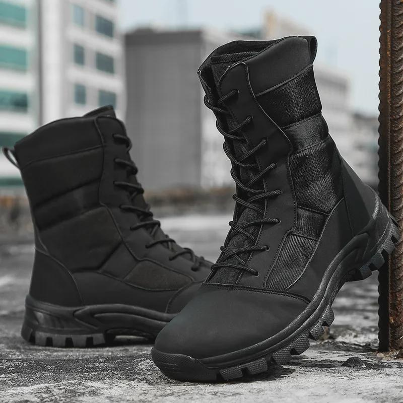 Men's Large Combat Boots - High Top Outdoor Desert & Tactical Hiking Boots