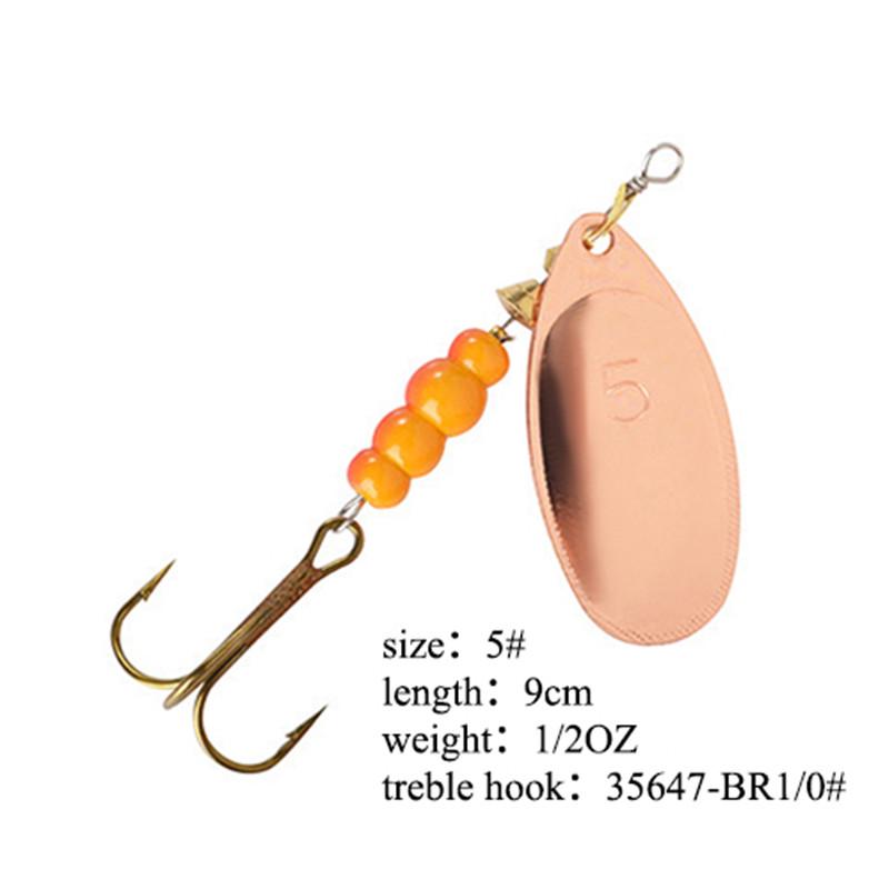 Рыболовная приманка FISH KING Spinner Bait, 1 шт., жесткая приманка для окуня, ложка с тройным крючком, снасти высокого качества