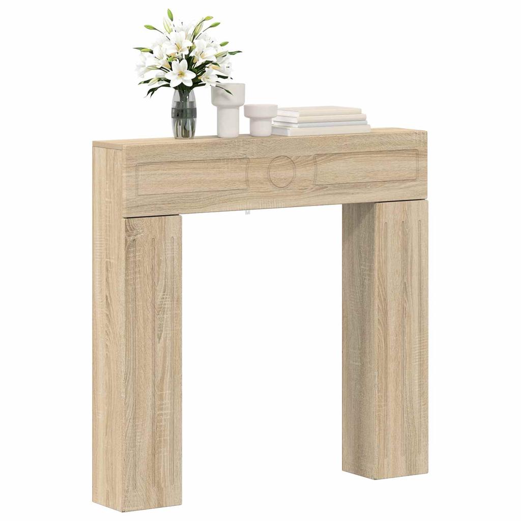 Fireplace Surround Sonoma Oak 102 x 18 x 100.5 cm Wood Composite