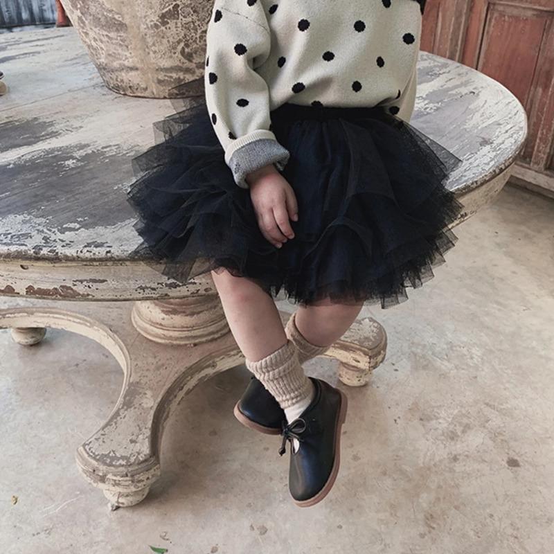 Black Fluffy Skirts Girls Little Toddler Tulle Princess Ball Gown Pettiskirt Ballet Dance Kids Partybirthday Skirt