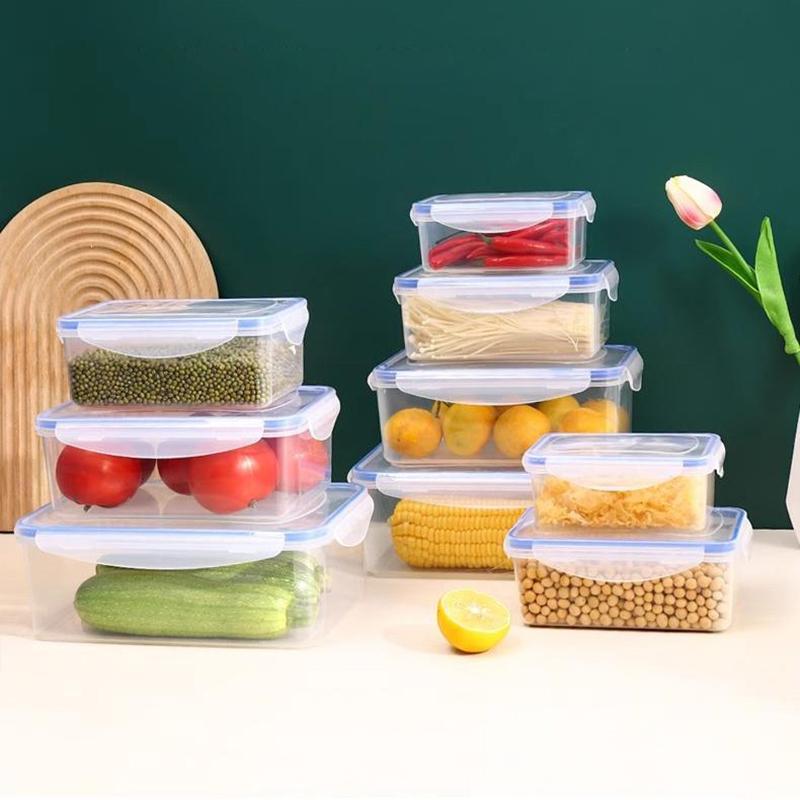 550/1000/1500/2500 мл Контейнер для хранения продуктов в холодильнике с пластиковой крышкой Контейнер для сохранения свежести продуктов Ланч-бокс для пикника
