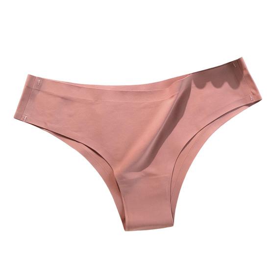 Women Panties Seamless Mid Waist Ice Silk Good Breathability Solid Color Slim Fit Thin Quick Dry Casual Sport Underpants Lady Briefs