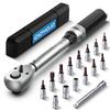 GOYOJO Torque Torque for and Machine Maintenance Wrench, Preset, 16-Piece Set, 1/4-Inch Drive, 2-24 N.m, Bi-Directional, ±3% Accuracy, Automotive,