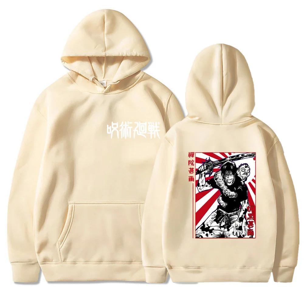 Худи Toji Manga Vers Мужские Женские Толстовки с Капюшоном Мода Повседневные Пуловеры Осень Мальчики Девочки Черное Уличное Худи