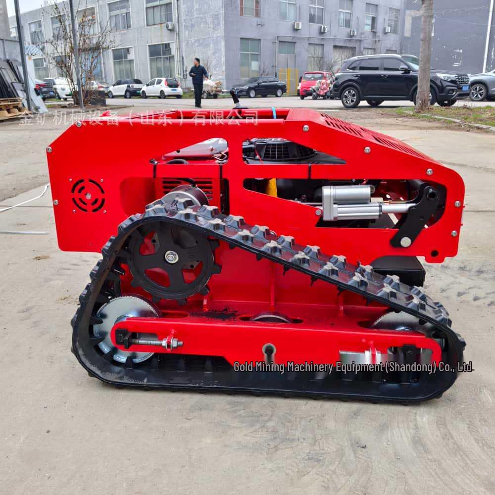 New Zealand Tracked Self-Propelled Remote Control Lawn Mower: Four-Wheel Automatic Grass Cutter and Shredder