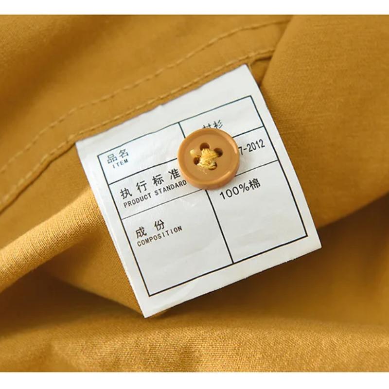 Рубашки-карго в японском стиле для мужчин, летняя рубашка с коротким рукавом, 100% чистый хлопок, повседневные свободные мужские топы, новая модная рубашка с двумя карманами для молодежи