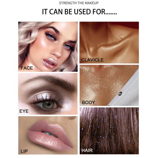 Простой в использовании натуральный трехмерный долговечный универсальный осветляющий кожу нежный хайлайтер для всего тела контурирующие румяна