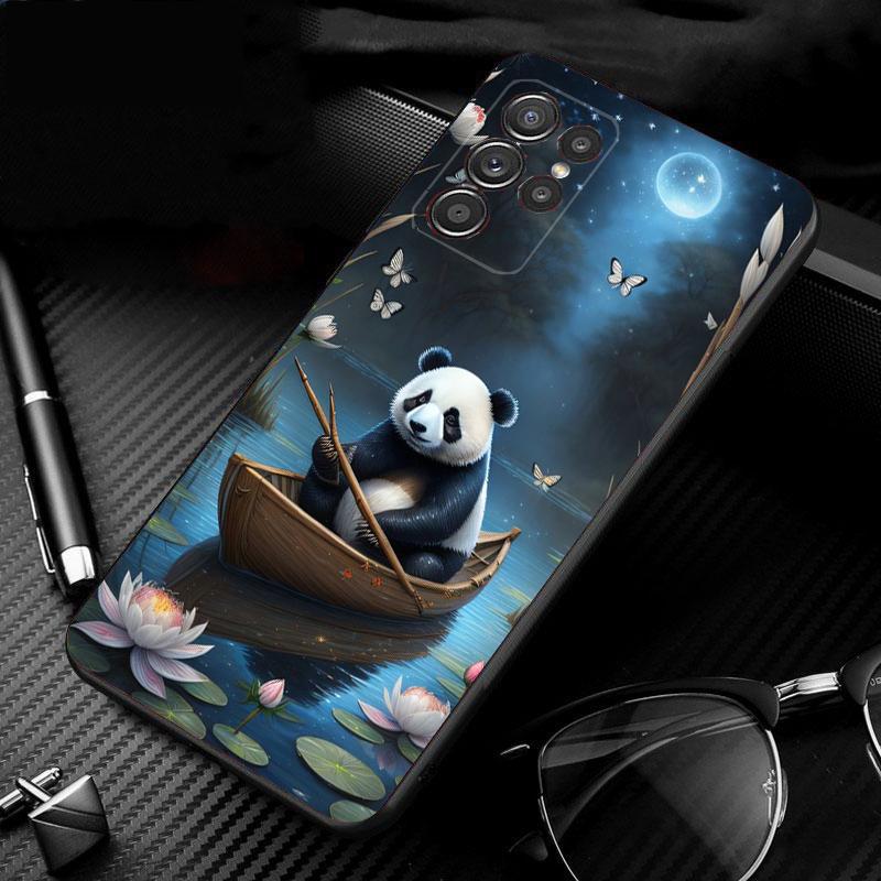Милый чехол для телефона с пандой для Samsung A52S A21S A33 A23 A13 A14 A32 A52 A53 A54 A51 A71 A15