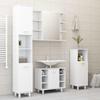 4pcs Bathroom Furniture Set White Engineered Wood