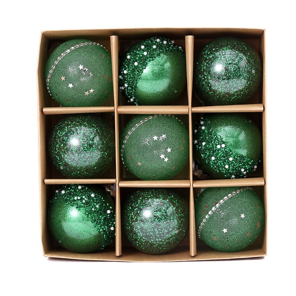 9 шт. 8 см Рождественские шары набор ПЭТ многоразовые рождественские подвесные шары изысканные небьющиеся елочные украшения детские подарки