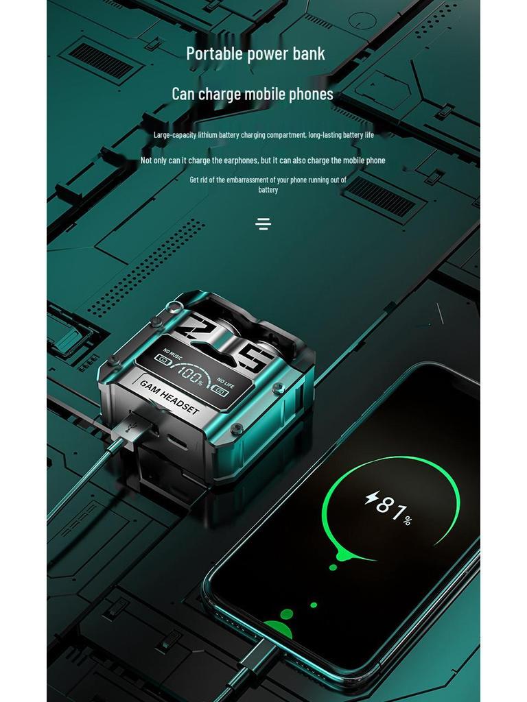 Беспроводные игровые наушники M25 Bluetooth с шумоподавлением, световым индикатором дыхания и долгим временем работы от аккумулятора