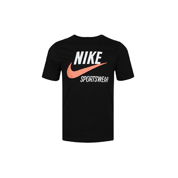 Nike Спортивная одежда Futura Logo Print Short Sleeve T Shirt Men Tops Black CW7072-010