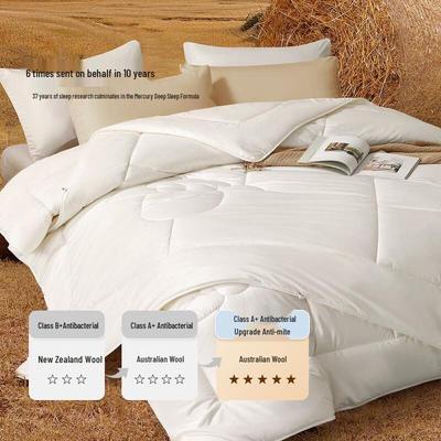 Mercury Home Textiles Ян Мемье Антибактериальное Одеяло 2-в-1 из австралийской шерсти