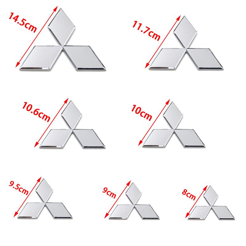 1pcs 3D ABS Car Front logo Front hood Rear Bumper tail door trunk sticker car Emblem styling Accessories For Mitsubishi