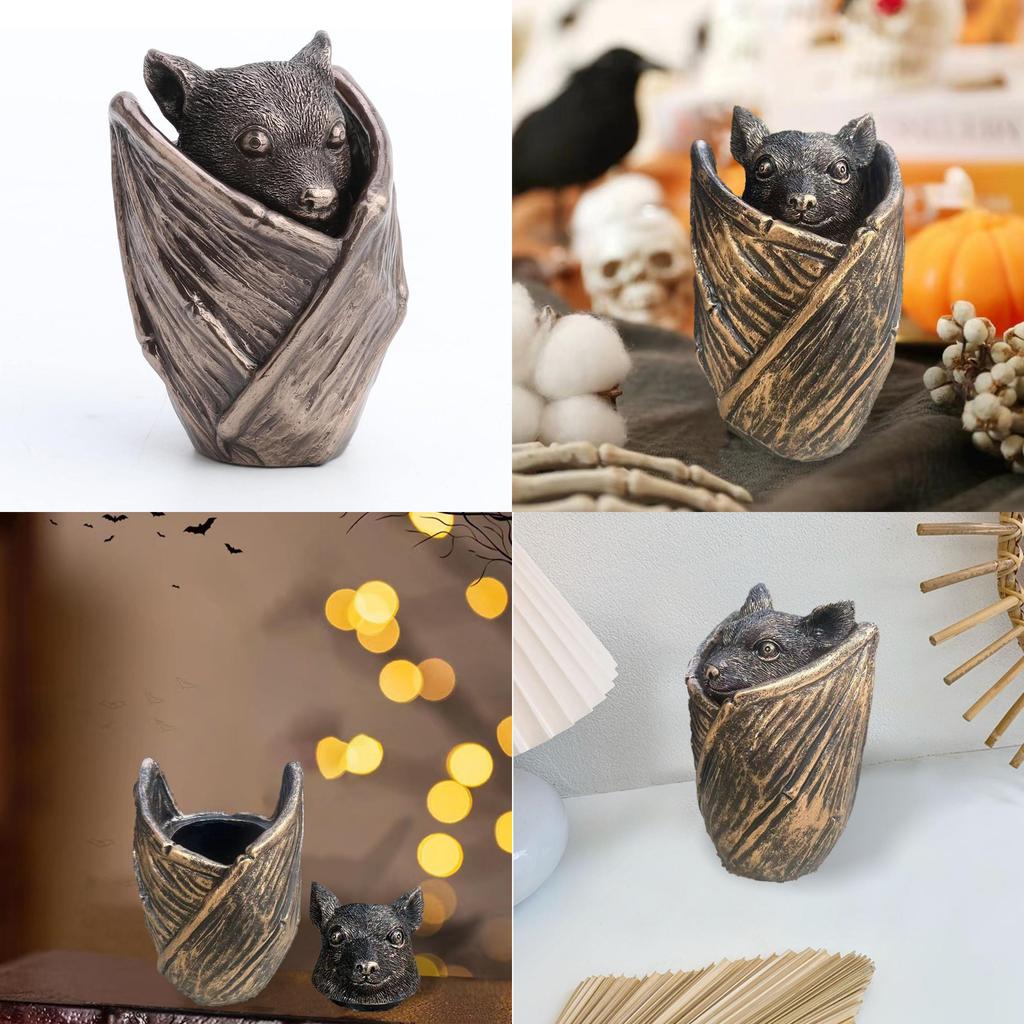 Готическая шкатулка для украшений в виде летучей мыши из смолы, подарок на Хэллоуин, органайзер для хранения украшений