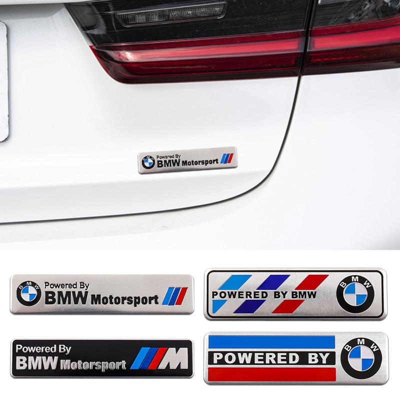 HINW3 3D Aluminum Car Styling Sticker Body Trunk Decoration Decal Emblem For BMW M Sports Performance E46 E90 E60 F20 X1 X2 X3 F10 F30