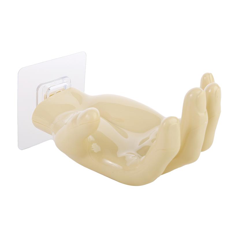 Креативный прочный органайзер для мыла в форме ладони, настенные самоклеящиеся крючки для хранения наушников