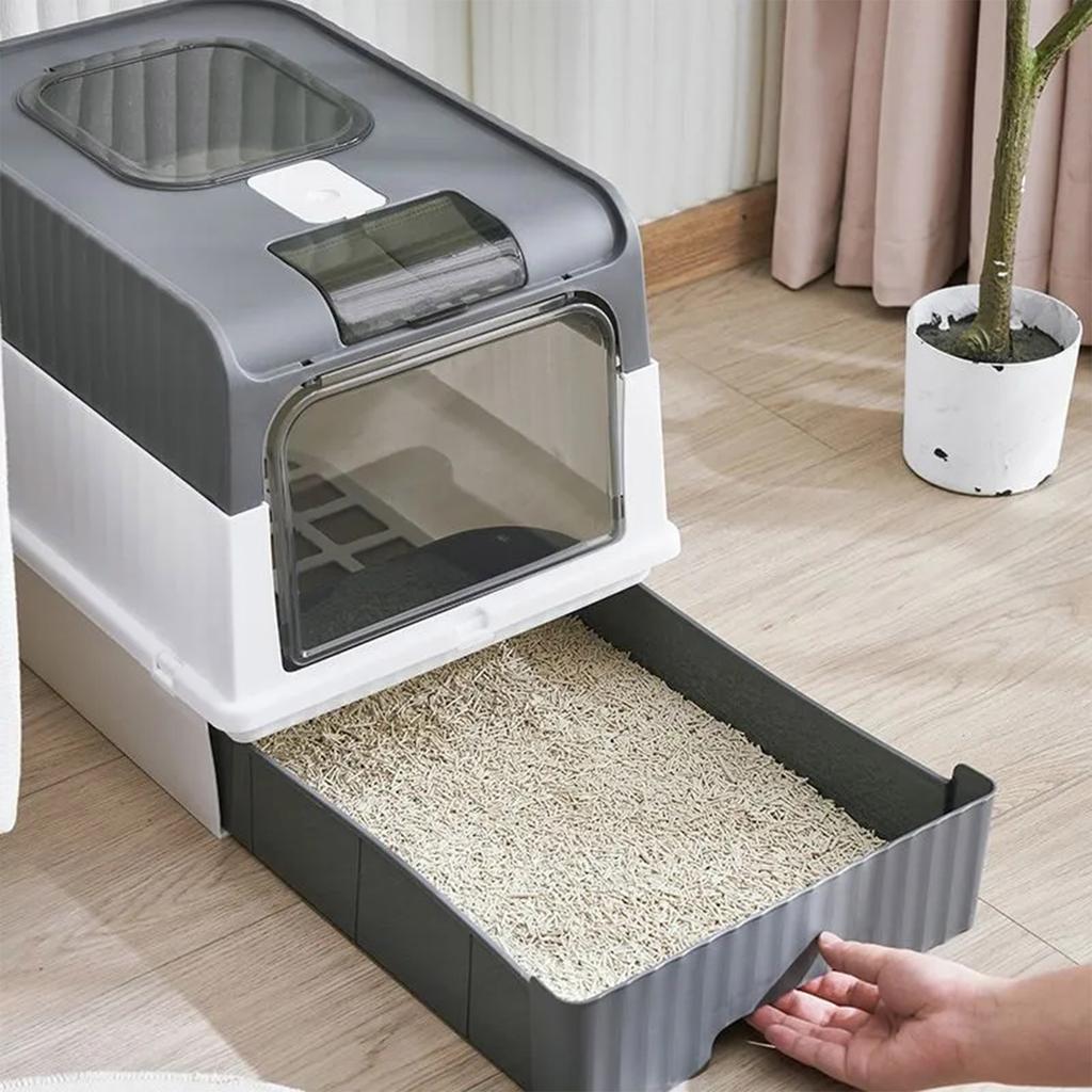 Extra Large Drawer Type Cat Litter Pot, Fully Enclosed, Intelligent Sterilization And Deodorization Cat Toilet