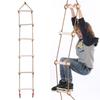 Wooden Children's Hanging Rope with Platforms Wooden Rope Ladder  Playground Equipment