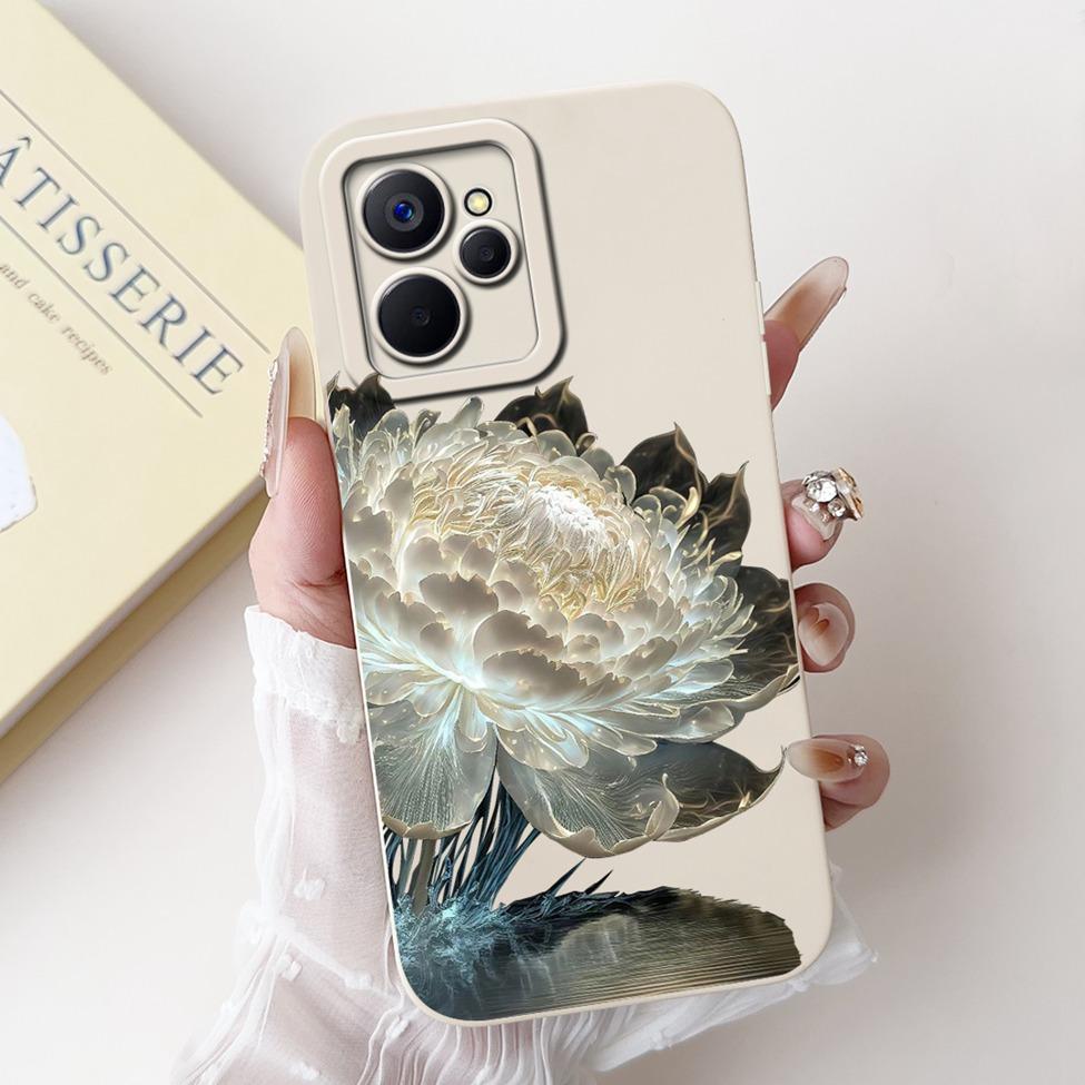 Для Realme 10 5G Китай RMX3663 Чехол Для Realme 10 5G Чехол Силиконовый Роскошный Модный Цветы Кавайный Милый Кот Ударопрочный Чехол для Телефона