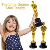 6Pcs Golden Award Trophy Statues Events Sports Oscar-Like Trophies DIY Markable Base Classic Design Recognition Awards
