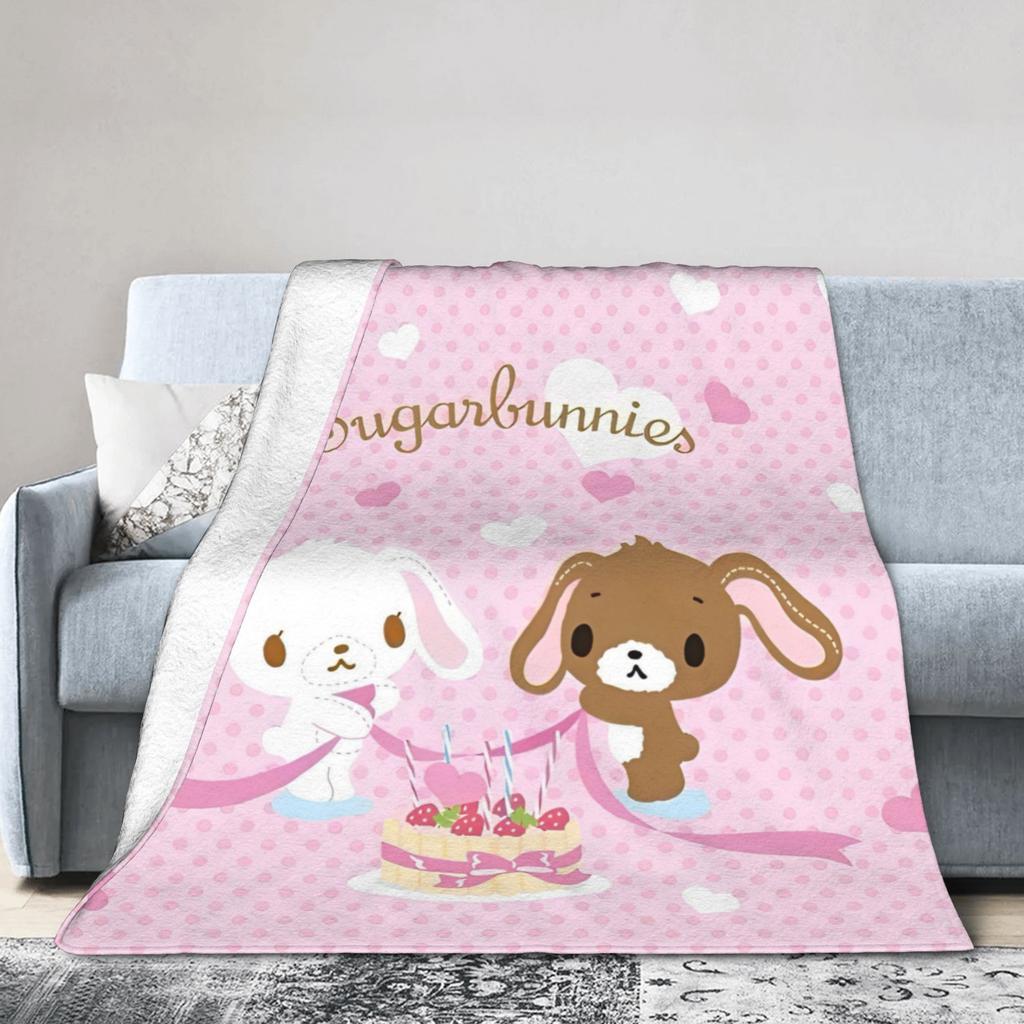 Cartoon Sugarbunnies Blanket  Fleece Awesome Soft Throw Blankets for Bedspread  Winter