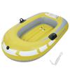 Yellow PVC Inflatable One Person Rowing Air Boat Fishing Drifting Diving Tool