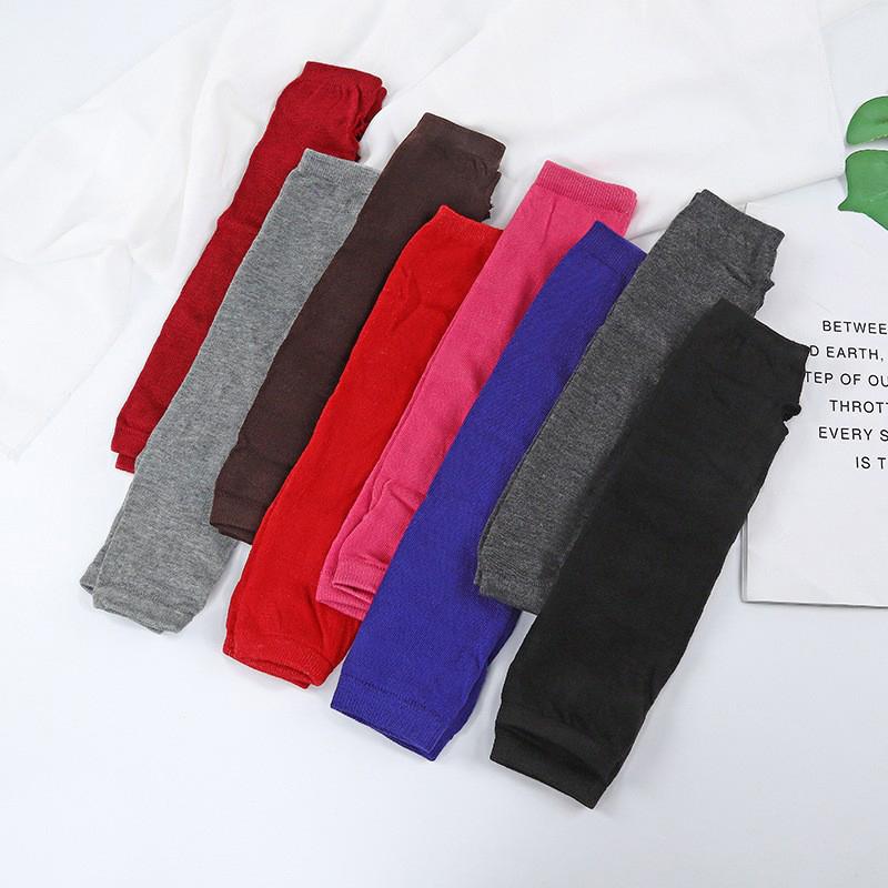 Зимние теплые перчатки с длинными рукавами для мужчин и женщин, без пальцев, в полоску, в стиле хип-хоп, варежки до локтя, эластичные утепленные рукава для улицы