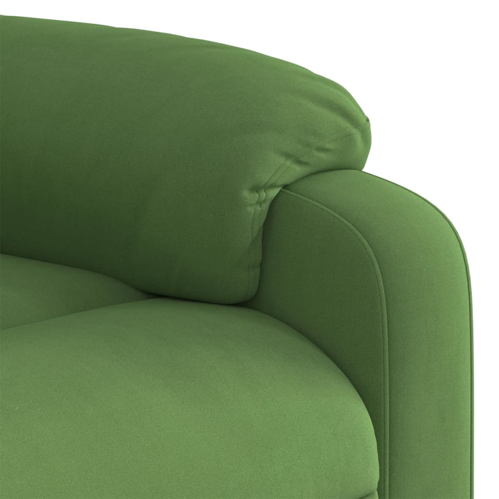 Recliner Chair with Lift Assistance Electric Light Green Velvet
