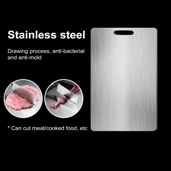Разделочная доска из нержавеющей стали Большая нескользящая кондитерская доска для кухни Двусторонняя разделочная доска Легко чистится Доступны различные размеры ковриков для резки