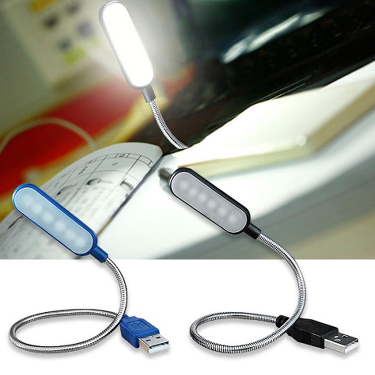 Simplicity Light Portable Notebook USB Lamp Laptop for Power Bank Reading USB 6leds Table Lamp LED PC Computer Flexible Mini Book Light