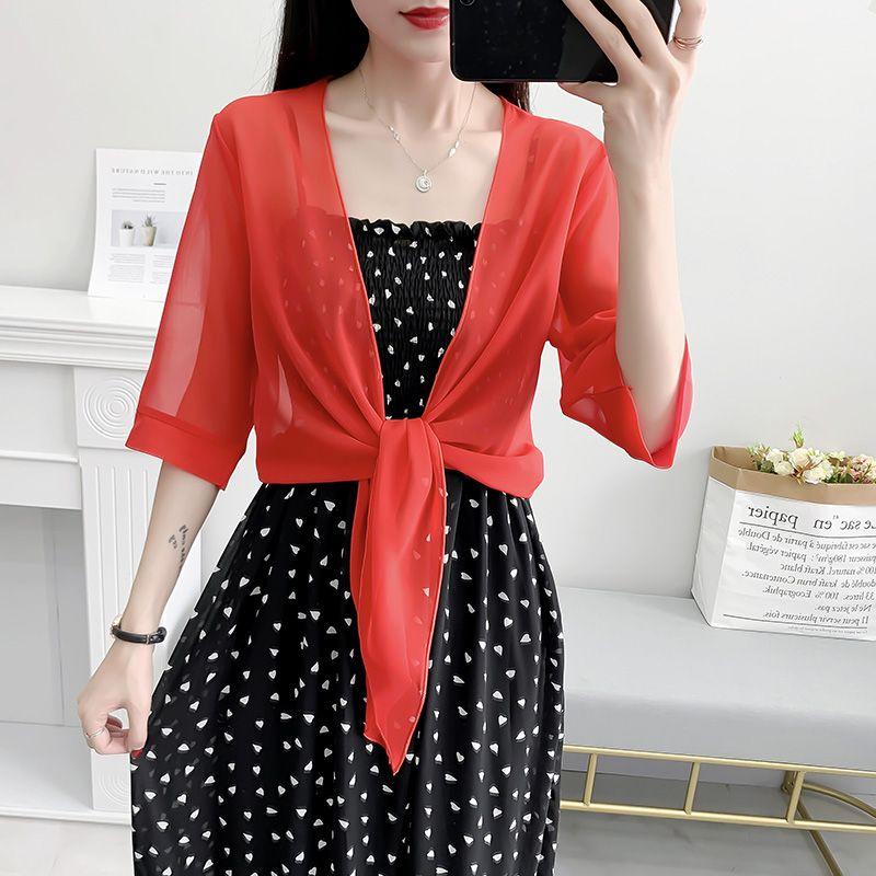 Short Jacket Plus Size Women's Lace Sun Protection Clothing Women's Thin Summer Cardigan Shawl Outer Outfit